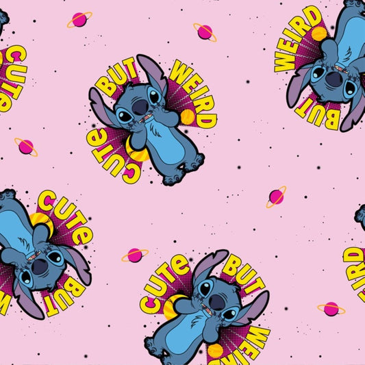 FLEECE - Lilo & Stitch Cute But Weird From Springs Creative by the Yard