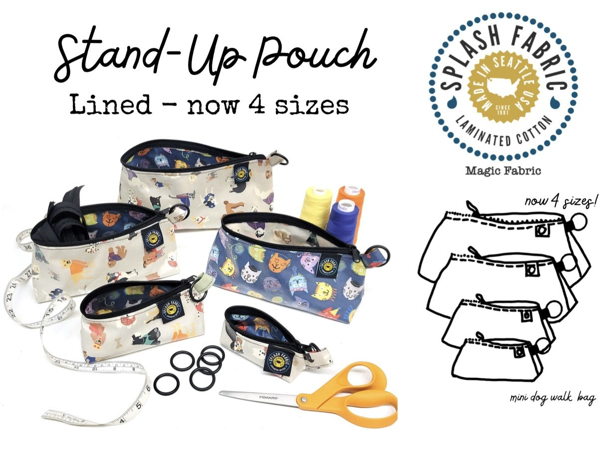 Stand up Pouch using Splash Fabric taught by Judy Donovan