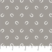 Horseshoes in Bark from the Horizon Collection by Pippa Shaw for Figo Fabric- 100% High Quality Cotton