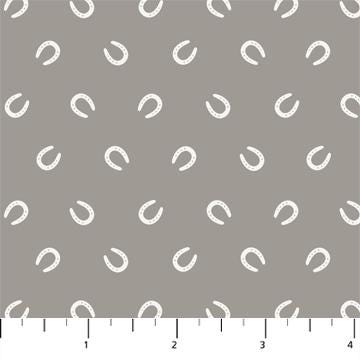 Horseshoes in Bark from the Horizon Collection by Pippa Shaw for Figo Fabric- 100% High Quality Cotton