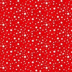 Dots in Red from the Gnome for the Holidays Collection by Helz Cuppleditch for QT Fabrics- 100% High Quality Cotton