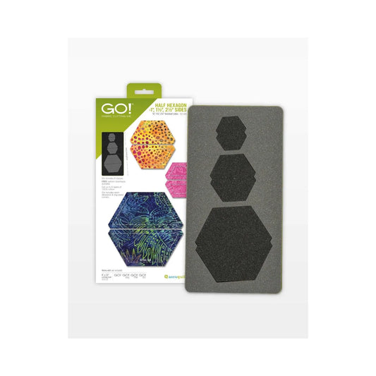 GO! Half Hexagon-1", 1 1/2", 2 1/2" Sides Die