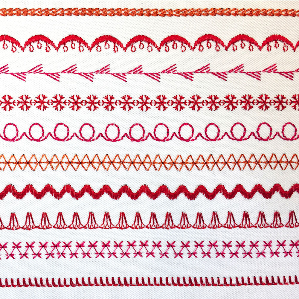 Elna Excellence 570a includes Alphabet, Extension Table, and Hard Case