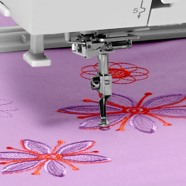 Elna Expressive 830L Embroidery Only Machine includes 4 Hoops with the Largest Hoop is 7.9"x14.2"
