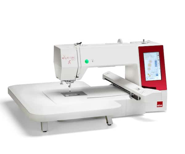 Elna Expressive 830L Embroidery Only Machine includes 4 Hoops with the Largest Hoop is 7.9"x14.2"