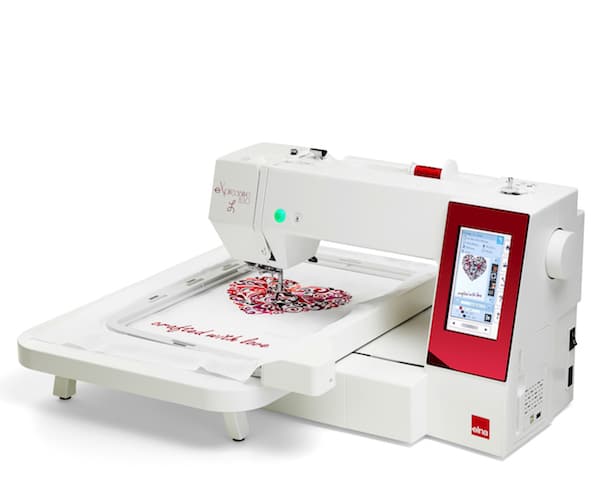 Elna Expressive 830L Embroidery Only Machine includes 4 Hoops with the Largest Hoop is 7.9"x14.2"