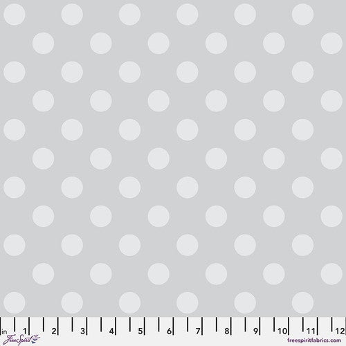 Tula Pink True Colors Graywork Preorder - Pom Pom in Fog