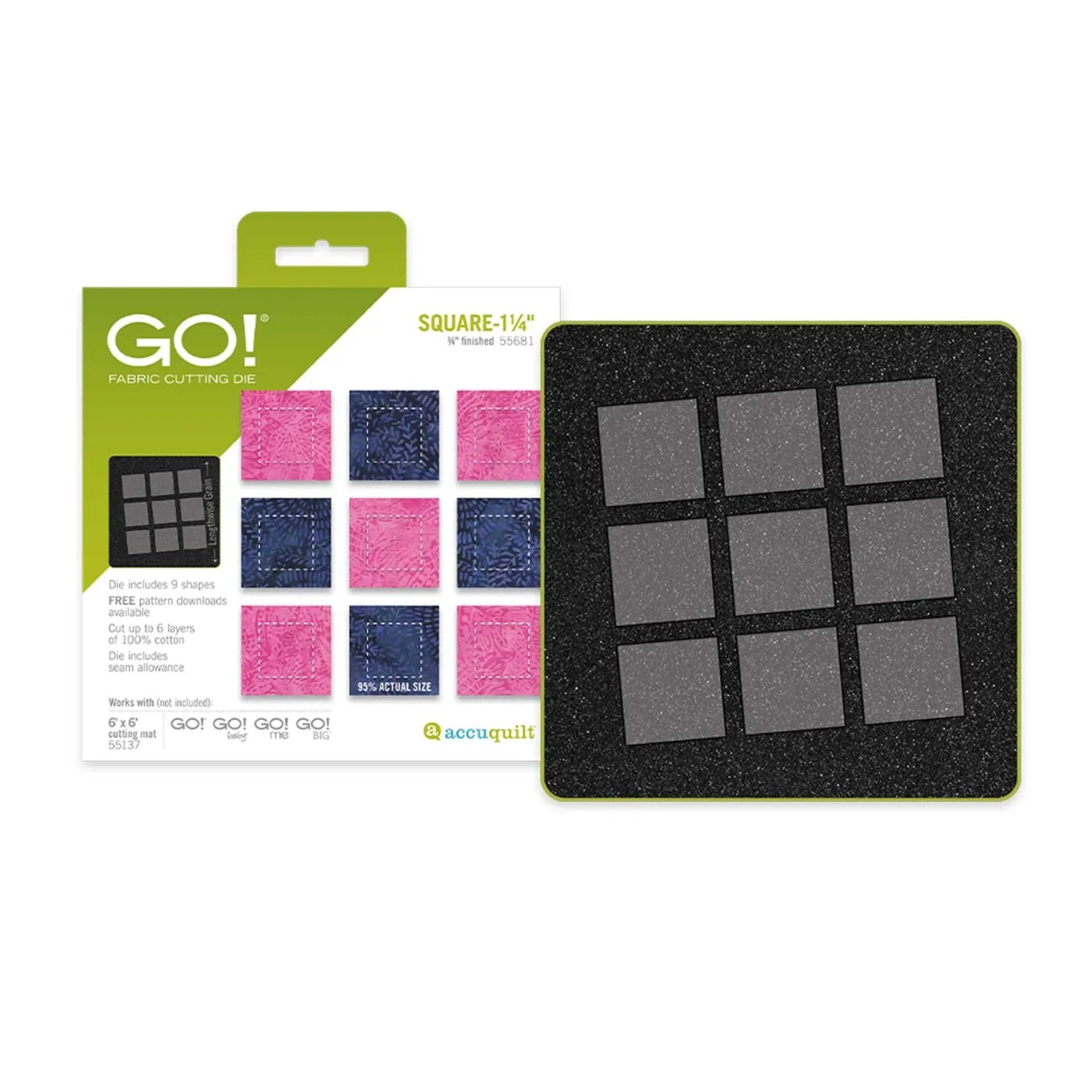 GO! Square-1 1/4" (3/4" Finished) Die