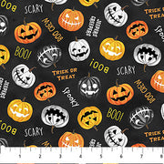 The Boo Crew-Halloween Jack O'Lanterns in Black