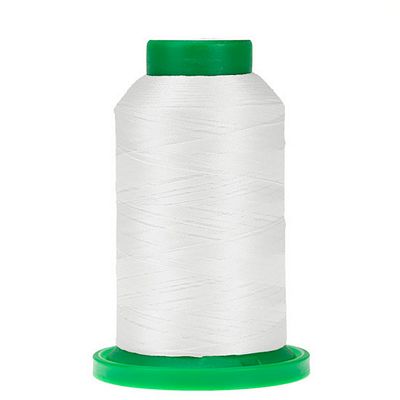 1000m Silky White Isacord Thread - 40 Weight Polyester