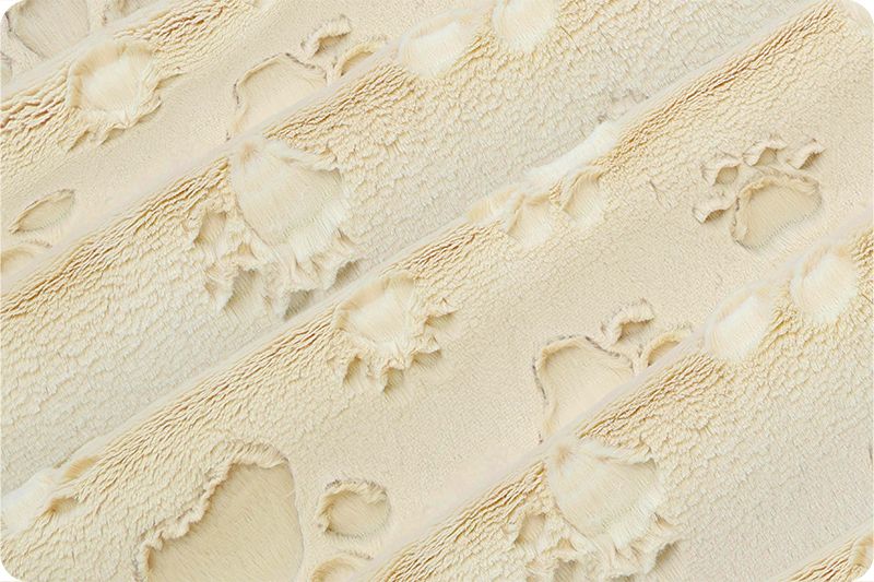 Minky - Luxe Cuddle® Embossed Paws BEIGE From Shannon Fabrics