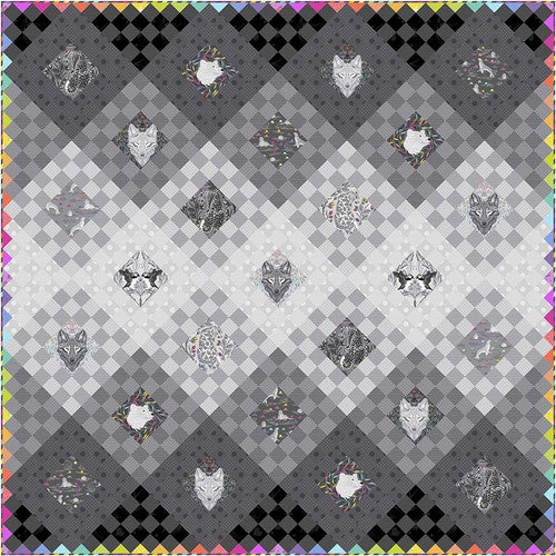 Tula Pink Graywork Preorder - Fade to Gray Quilt Kit - $265.00/kit - $66.25 Deposit