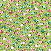 Christmas Mints in Dark Lime from the Holiday Party Collection by ©Micki Williams for INK & ARROW from QT Fabrics- 100% Cotton