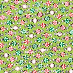 Christmas Mints in Dark Lime from the Holiday Party Collection by ©Micki Williams for INK & ARROW from QT Fabrics- 100% Cotton