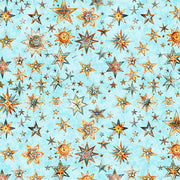 Bohemian Sunrise - Stars in Aqua from QT Fabrics