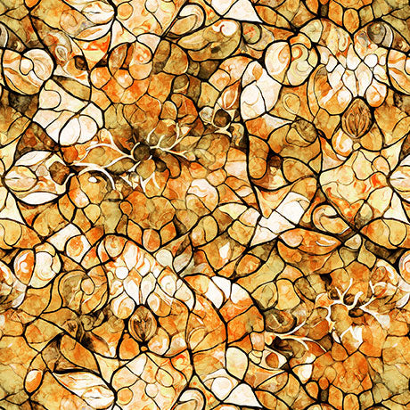 Bohemian Sunrise - Celestial Blender in Brown from QT Fabrics
