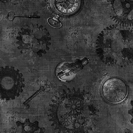Steampunk Halloween 3 - Gears in Charcoal