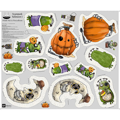 Sew N' Go Halloween Character Panel (24"x44") from the Steampunk Halloween 3 Collection from QT Fabrics