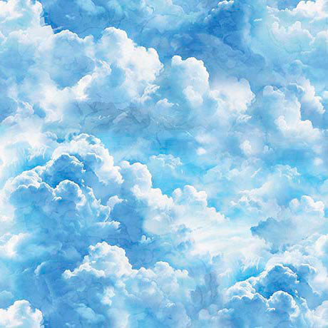 Earthly Delights-Clouds in Sky Blue from QT Fabrics