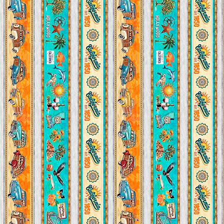 California Dreaming-California Border Stripe from QT Fabrics