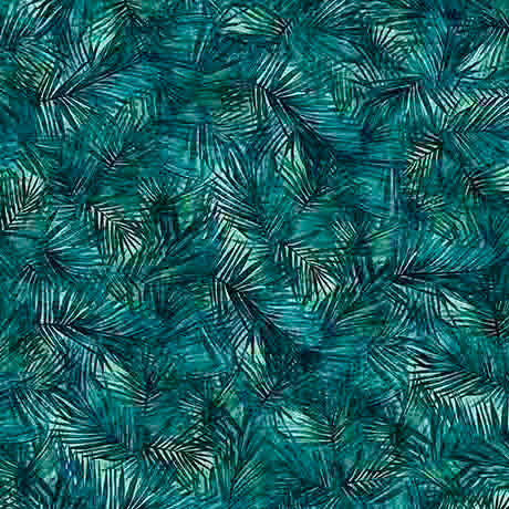California Dreaming-Palms in Teal from QT Fabrics