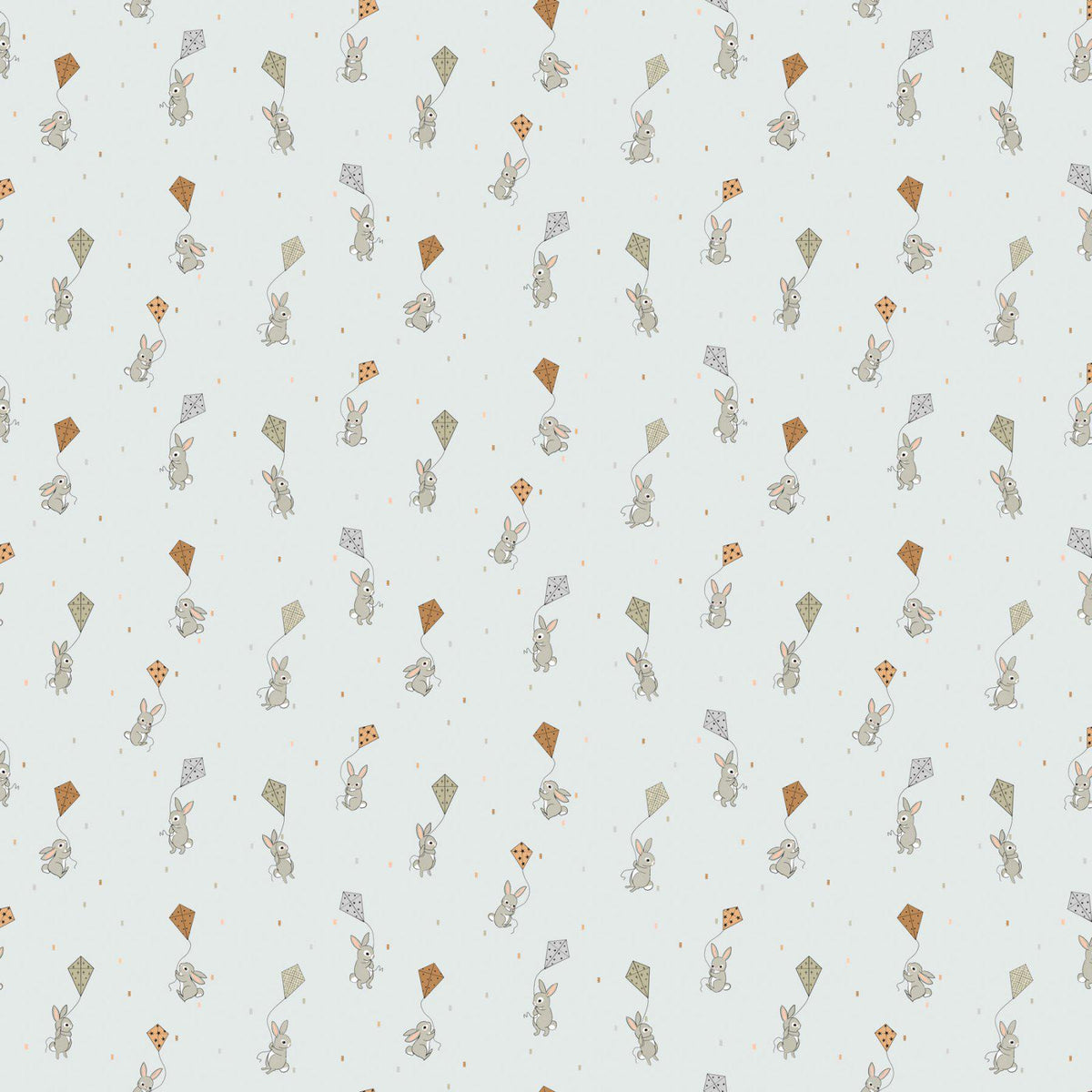 Kites in Gray from the Cotton-Tale Collection by Bernadett Urbanovic for Figo Fabrics - 100% Cotton