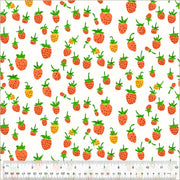 Strawberries in White from the Studio Edit Collection by Heather Ross - Windham Fabrics - 100% Cotton