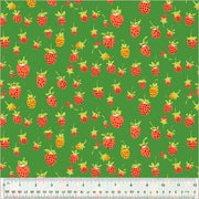 Strawberries in Green from the Studio Edit Collection by Heather Ross - Windham Fabrics - 100% Cotton