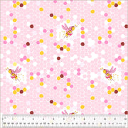 Hex Bee in Pink from the Studio Edit Collection by Heather Ross - Windham Fabrics - 100% Cotton