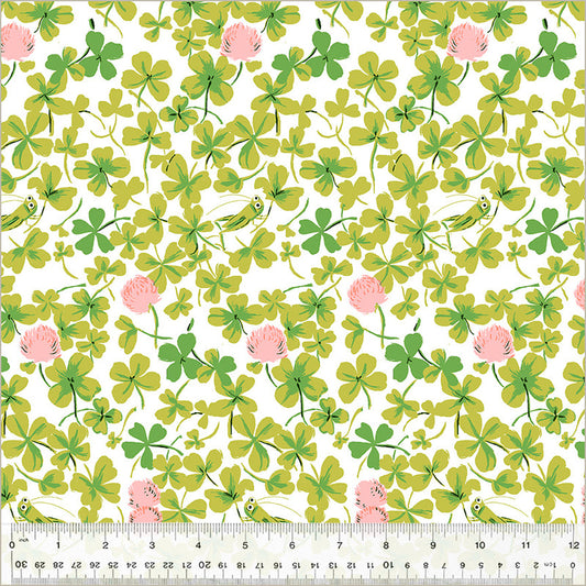 Cricket Clover in Pink from the Studio Edit Collection by Heather Ross - Windham Fabrics - 100% Cotton