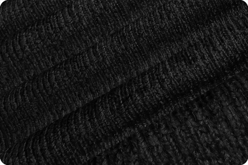 Minky - Luxe Cuddle Chenille BLACK From Shannon Fabrics-10MM