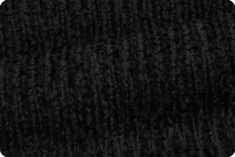 Minky - Luxe Cuddle Chenille BLACK From Shannon Fabrics-10MM