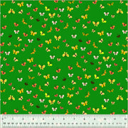Butterflies in Green from the Studio Edit Collection by Heather Ross - Windham Fabrics - 100% Cotton