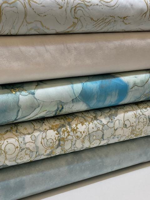Marble Panel & Fabric BUNDLE - Panel PLUS 5 Fabrics - Quilt Shop Quality - Choose Your Cut