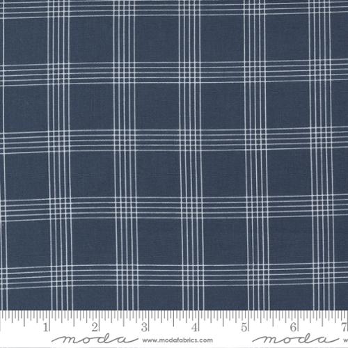 Nantucket Plaid in Navy from the Nantucket Summer Collection - Moda Fabric