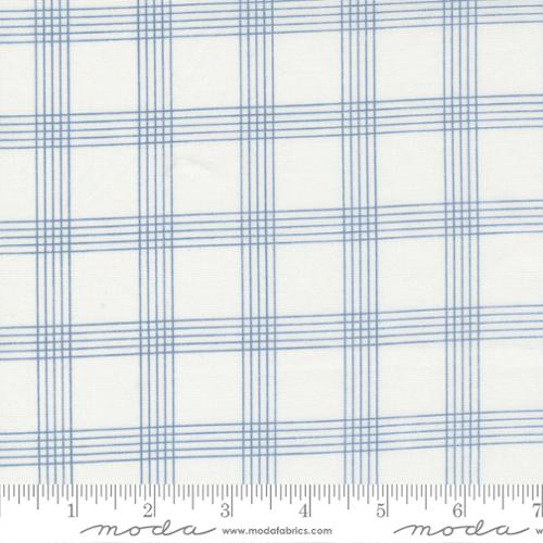 Nantucket Plaid in Cream & Blue from the Nantucket Summer Collection - Moda Fabric