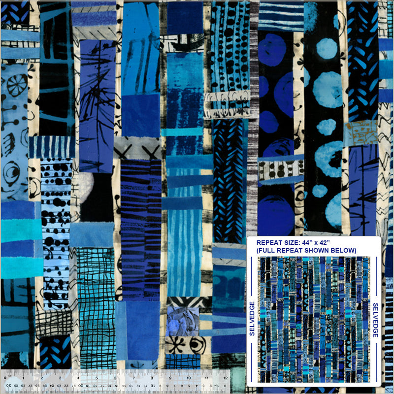 Totem in Multi from the Marcia Derse Essentials Collection - Windham Fabrics - 100% Cotton
