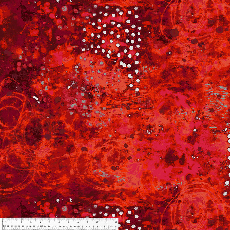 Spotted Graffiti in Thimbleberry by Marcia Derse - Windham Fabrics - 100% Cotton