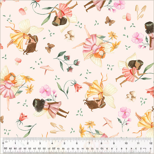 Petal Pixies-Fairyland in Pale Pink from Windham Fabrics