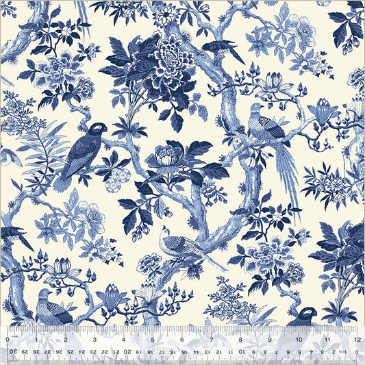 108" Wideback Cotton - Blue Byrn Porcelain from Windham Fabrics by Colonial Williamsburg - 100% Quilt Shop Quality Cotton