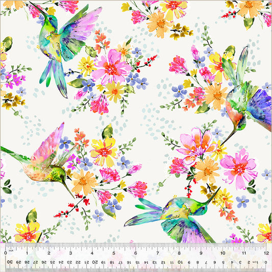 108" Wideback Cotton - Pretty Pollinators Ivory from Windham Fabrics by Whistler Studios - 100% Quilt Shop Quality Cotton
