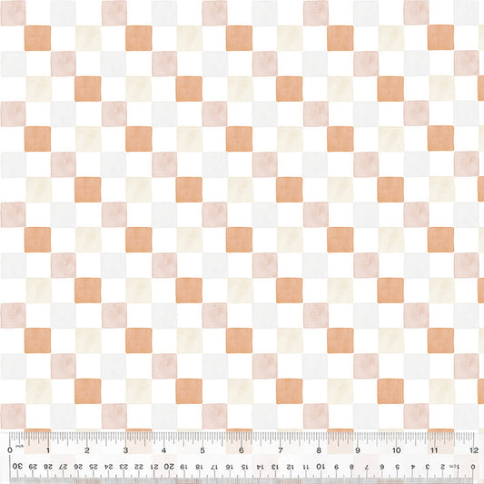 Checker in Rust from the Petal & Purr Collection by Whistler Studios - Windham Fabrics