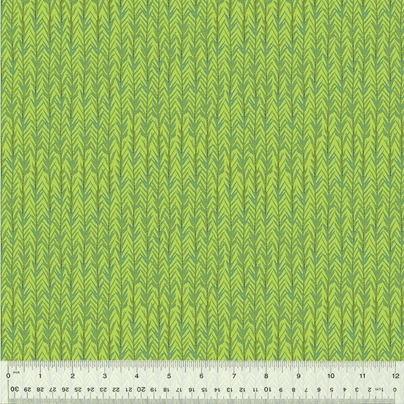 Climbing Vine in Bright Leaf from the King of the Jungle Collection by Whistler Studios - Windham Fabrics