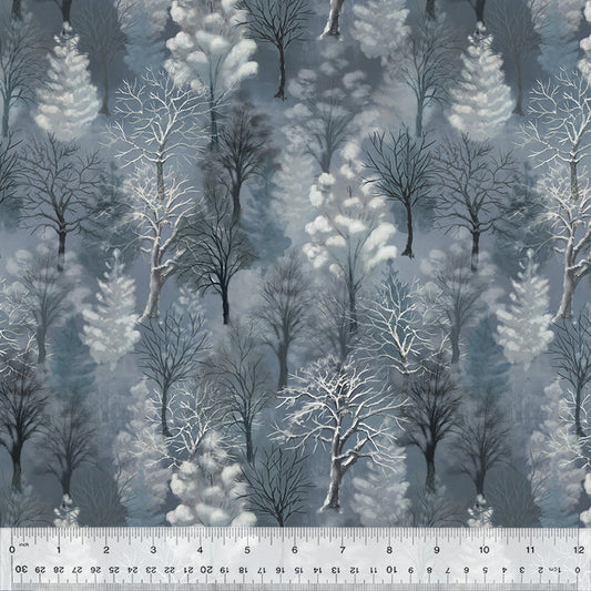 Winter Woods in Night from the Winter Whisper Collection by Whistler Studios - Windham Fabrics