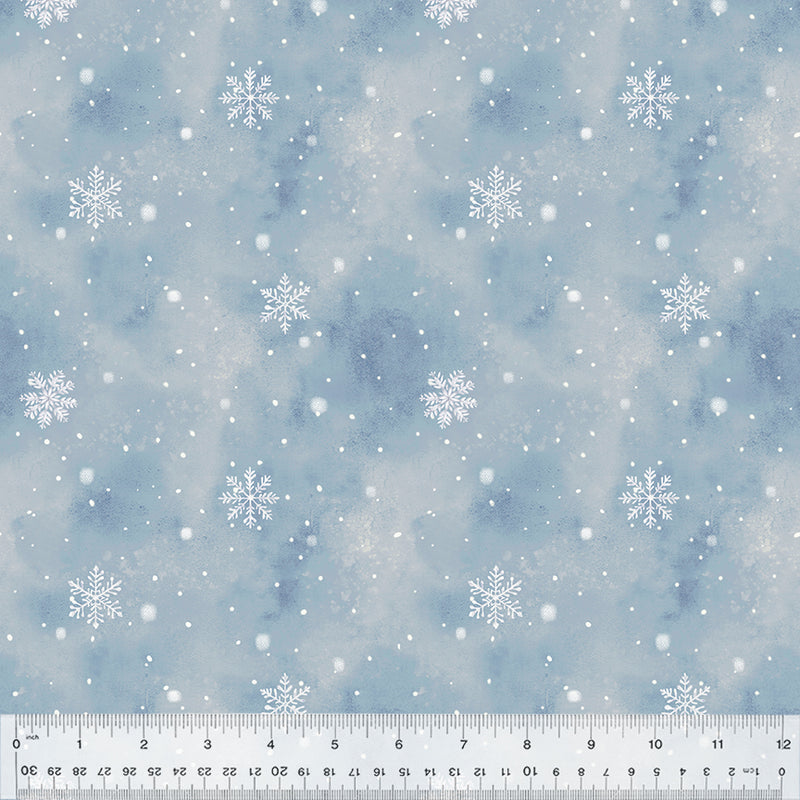 Flurries in Sky from the Winter Whisper Collection by Whistler Studios - Windham Fabrics