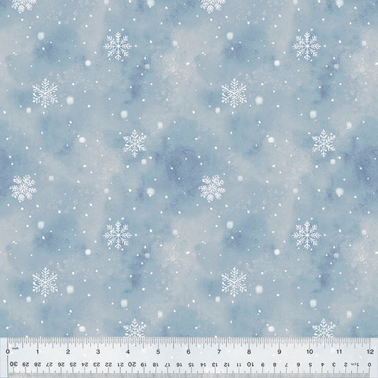 Flurries in Sky from the Winter Whisper Collection by Whistler Studios - Windham Fabrics