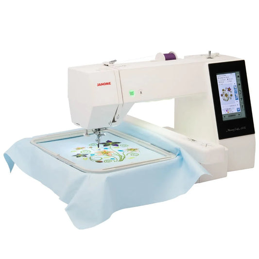 Janome Memory Craft 550E Embroidery Only Machine - Comes with 4 Hoops including a Large 7.9"x14.2" Hoop