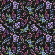 Small Floral-Black from Lumin Fabric's Wild Garden Collection by Nicole Tamarin