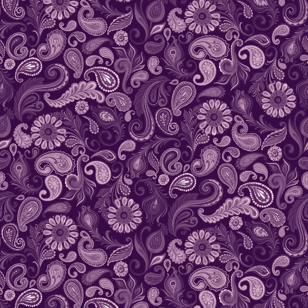 Paisley-Purple  from Lumin Fabric's Wild Garden Collection by Nicole Tamarin