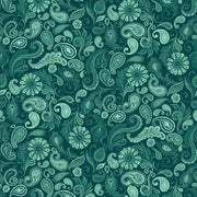 Paisley-Teal  from Lumin Fabric's Wild Garden Collection by Nicole Tamarin